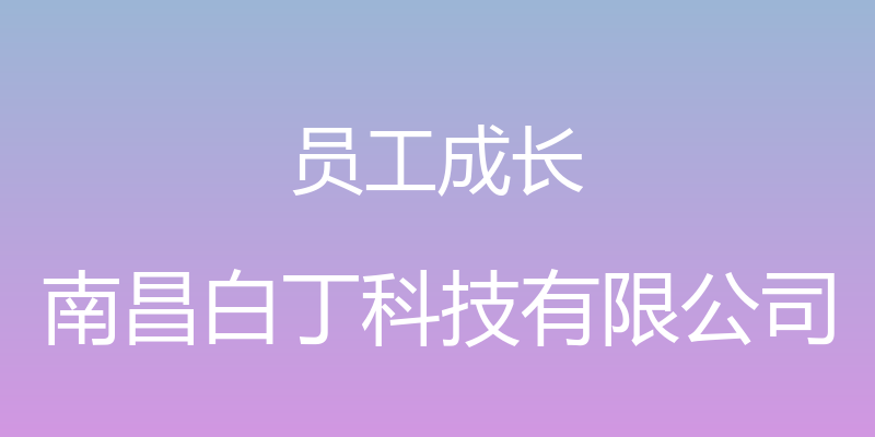 员工成长 - 南昌白丁科技有限公司